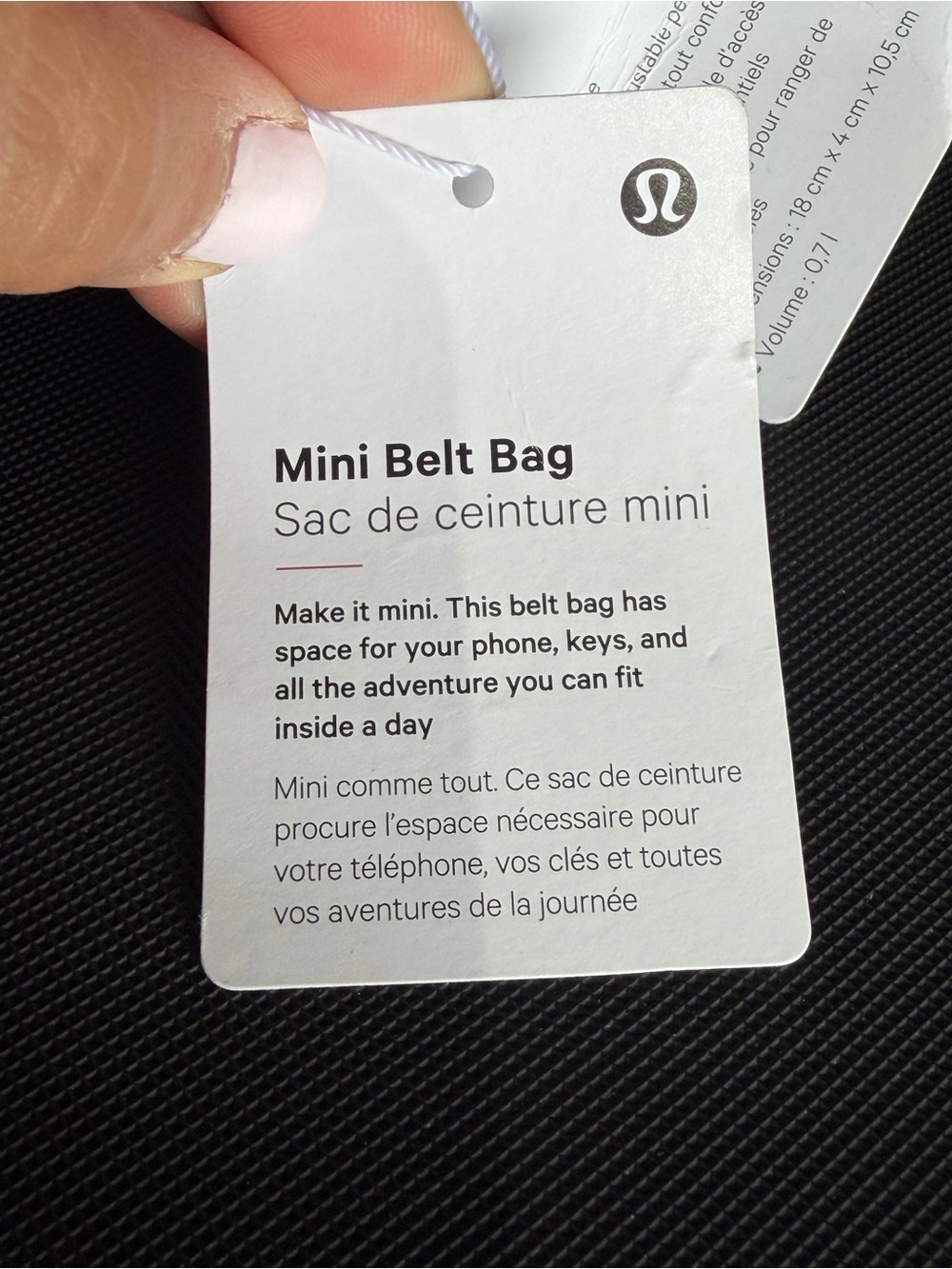 Lululemon Athletica Black Mini Belt Bag - Picture 3 of 4